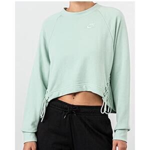 Nike Women's Cropped Lace Up Sweatshirt Medium